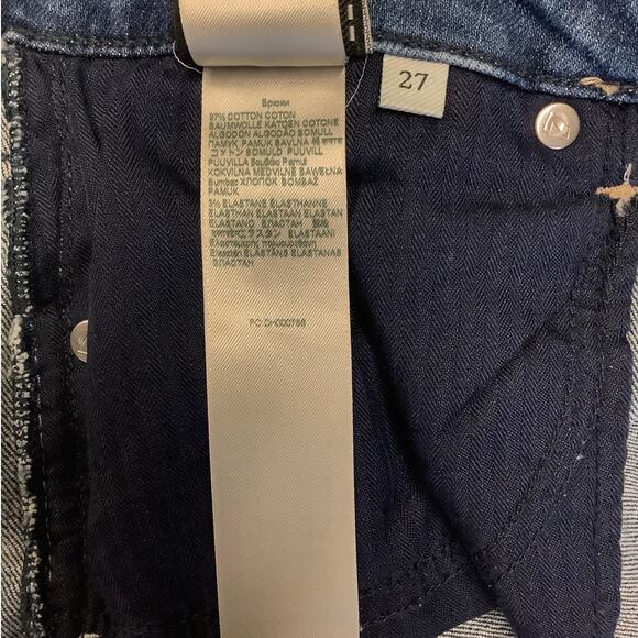 7 For All Mankind Women's 27 Saturday Pyper Slim Illusion Jeans Low Rise OS33-16 - Picture 10 of 10